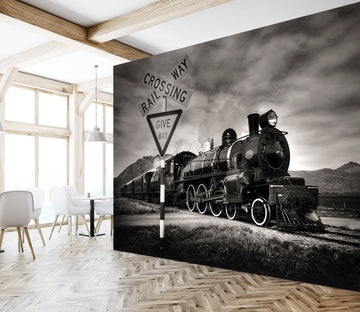3D Train Street Sign 164 Vehicle Wall Murals