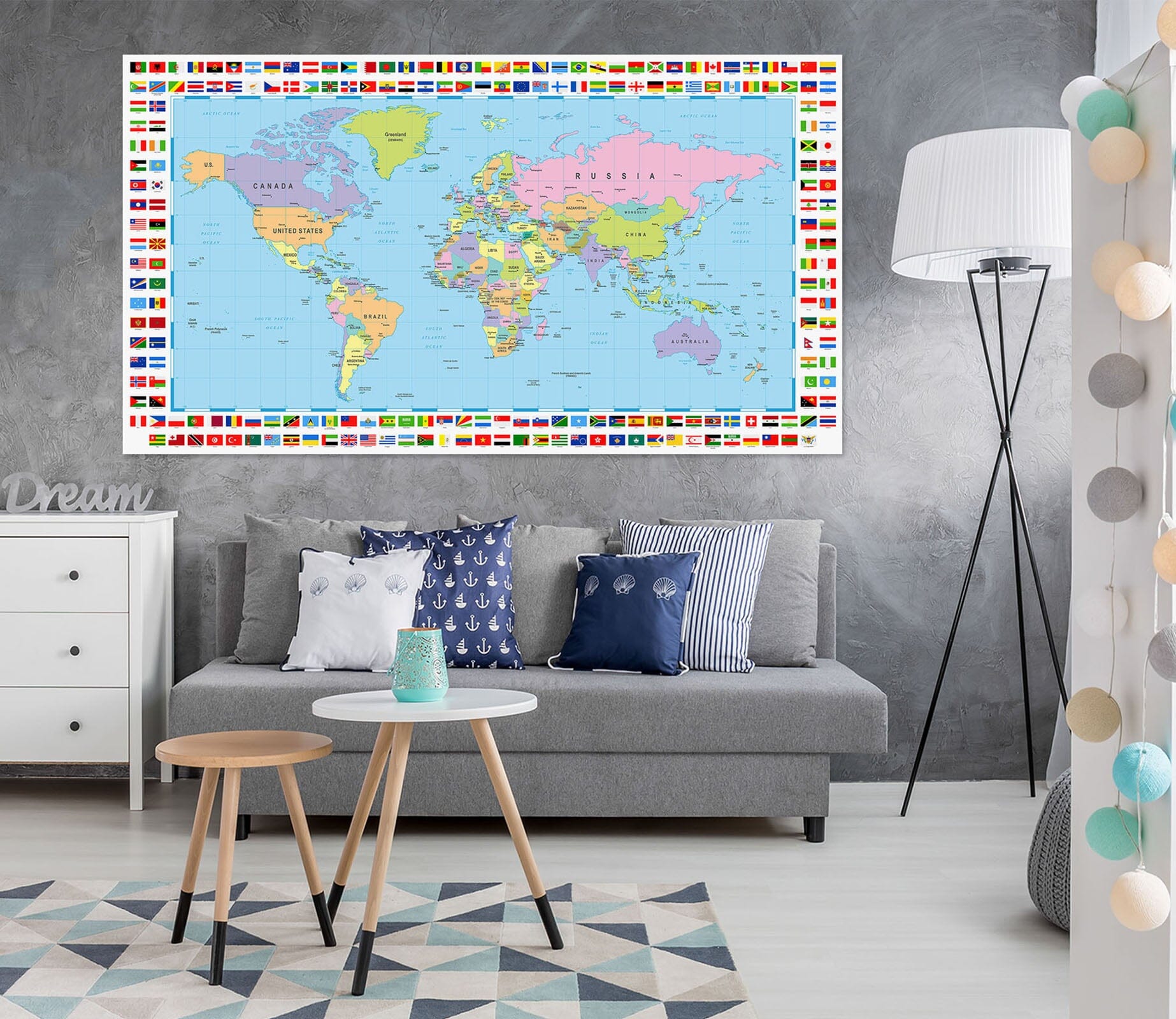 3D World Islands 226 World Map Wall Sticker Wallpaper AJ Wallpaper 2 