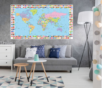 3D World Islands 226 World Map Wall Sticker Wallpaper AJ Wallpaper 2 