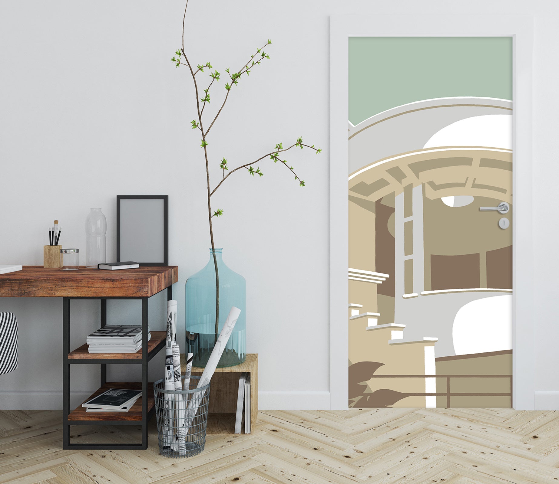 3D Building Door 9289 Steve Read Door Mural