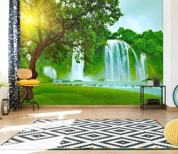 3D Forest Waterfall 2016 Wall Murals Wallpaper AJ Wallpaper 2 