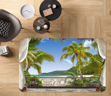 3D Coconut Beach 65118 Non Slip Rug Mat
