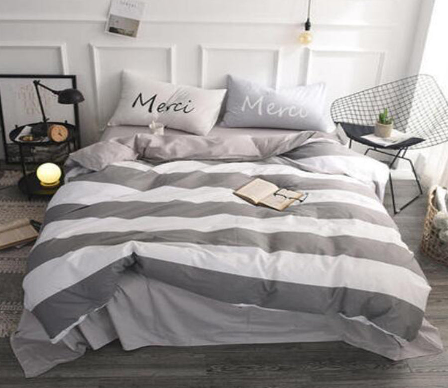 3D Off-White Bars 17138 Bed Pillowcases Quilt