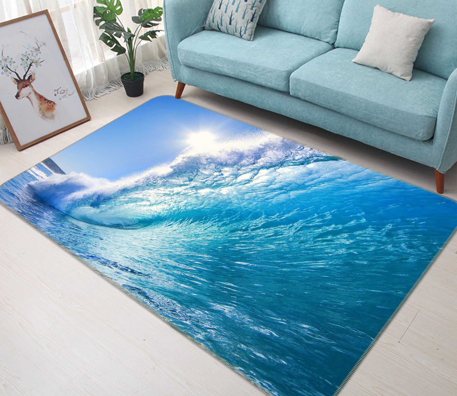 3D Seawater 31164 Non Slip Rug Mat
