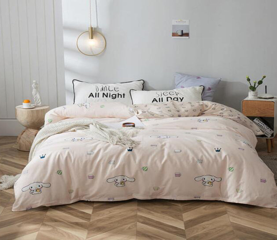 3D Cartoon White Dog 4196 Bed Pillowcases Quilt
