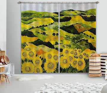 3D Sunflowers 179 Allan P. Friedlander Curtain Curtains Drapes Curtains AJ Creativity Home 