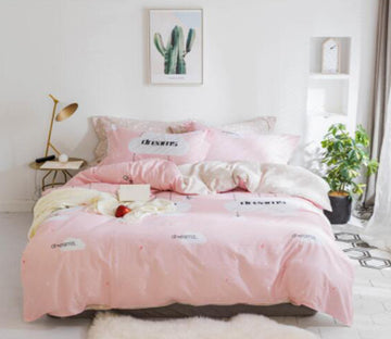 3D Pink 30290 Bed Pillowcases Quilt