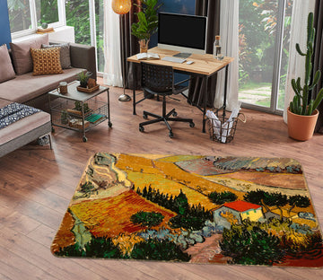 3D Mountains Tree 33144 Non Slip Rug Mat