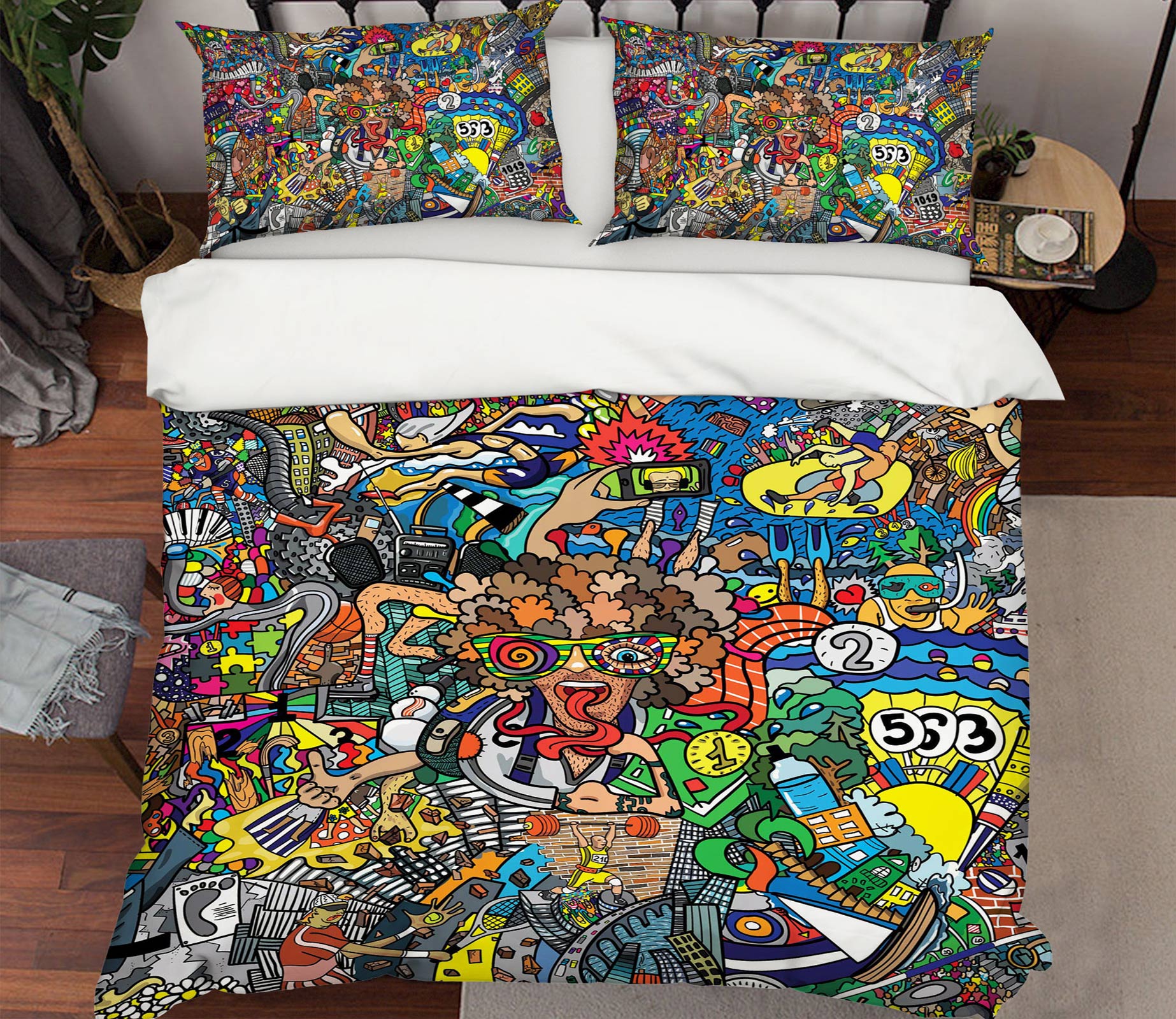3D Pattern 14148 Bed Pillowcases Quilt