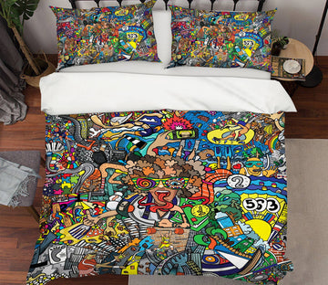3D Pattern 14148 Bed Pillowcases Quilt