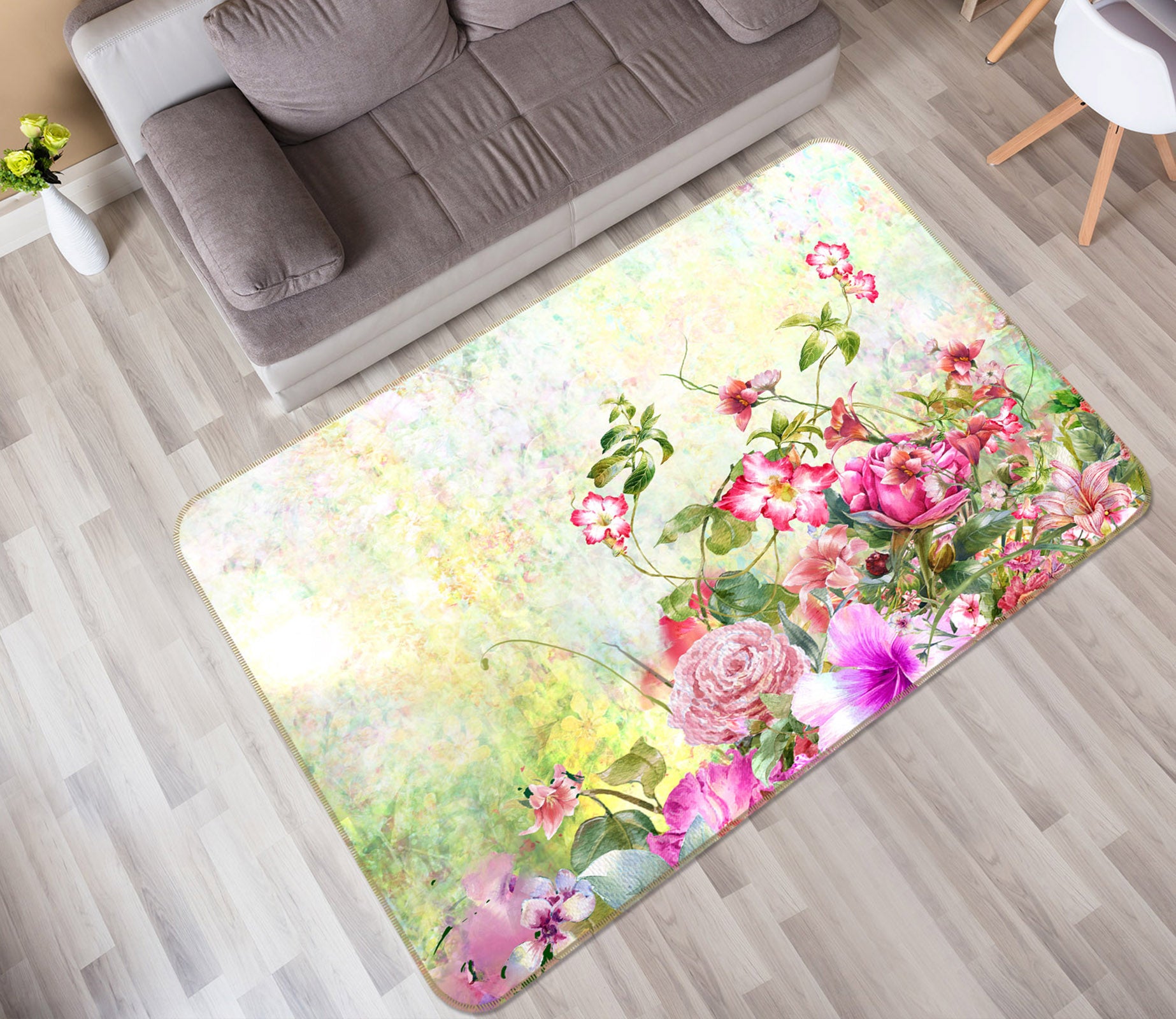 3D Flower Bush 30165 Non Slip Rug Mat
