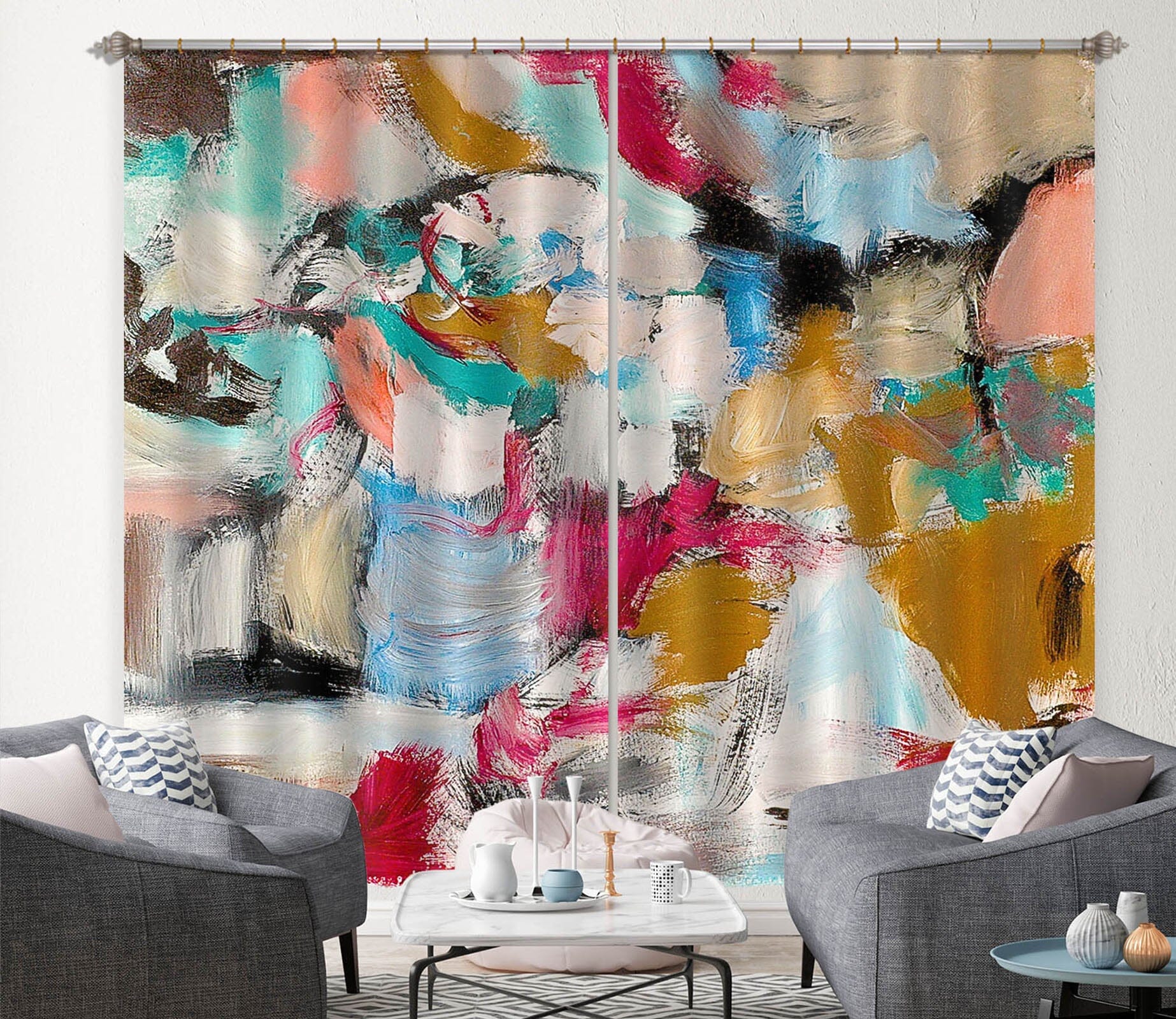 3D Beautiful Color 114 Allan P. Friedlander Curtain Curtains Drapes Curtains AJ Creativity Home 