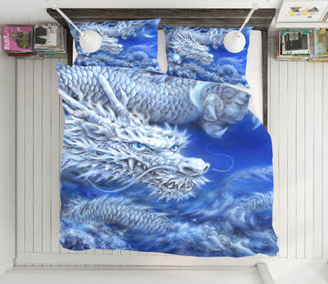 3D White Dragon 5881 Kayomi Harai Bedding Bed Pillowcases Quilt Cover Duvet Cover
