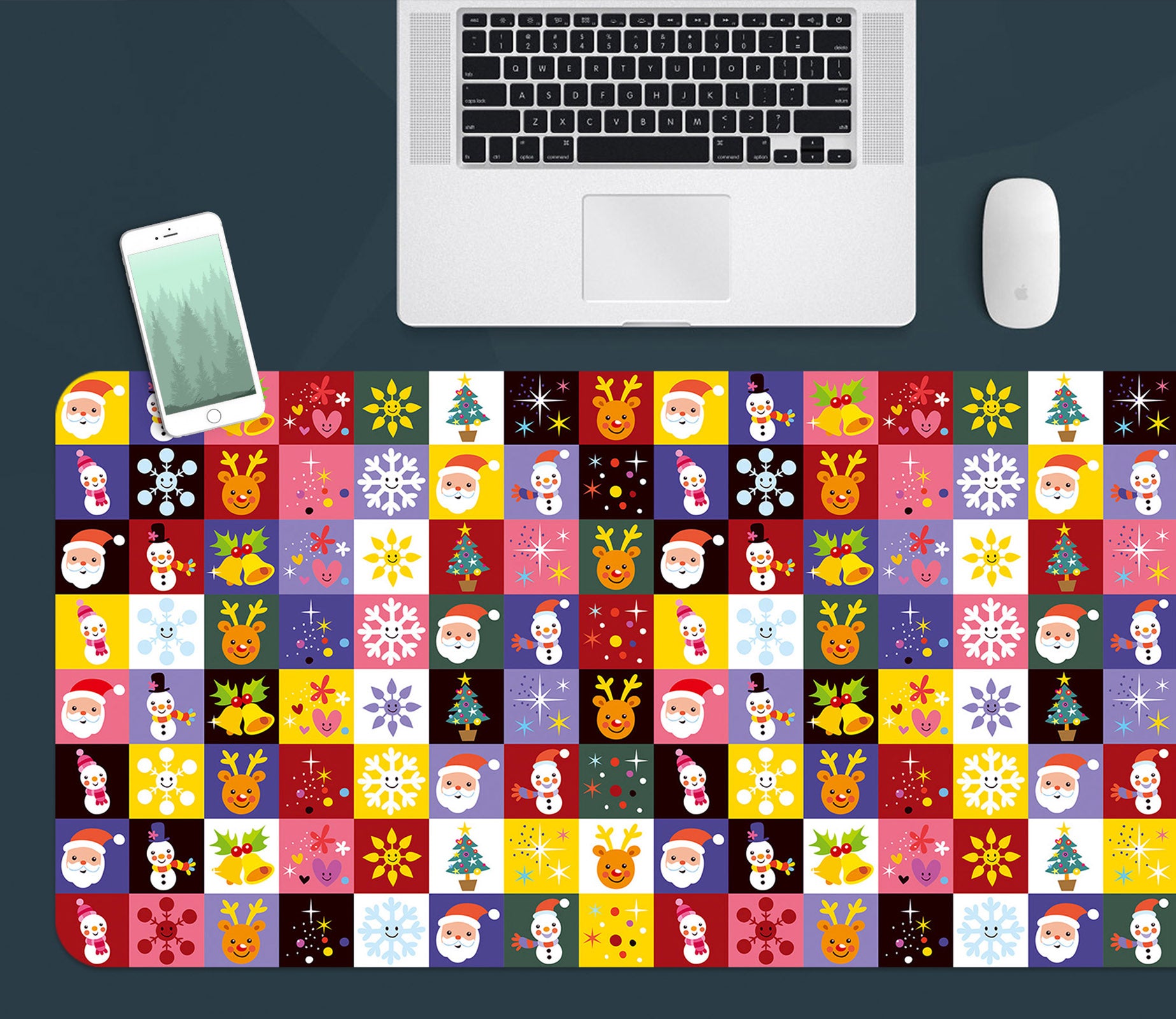 3D Santa Cube 51160 Christmas Desk Mat Xmas