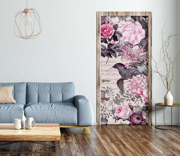 3D Flowers Clump Bird 11889 Andrea Haase Door Mural