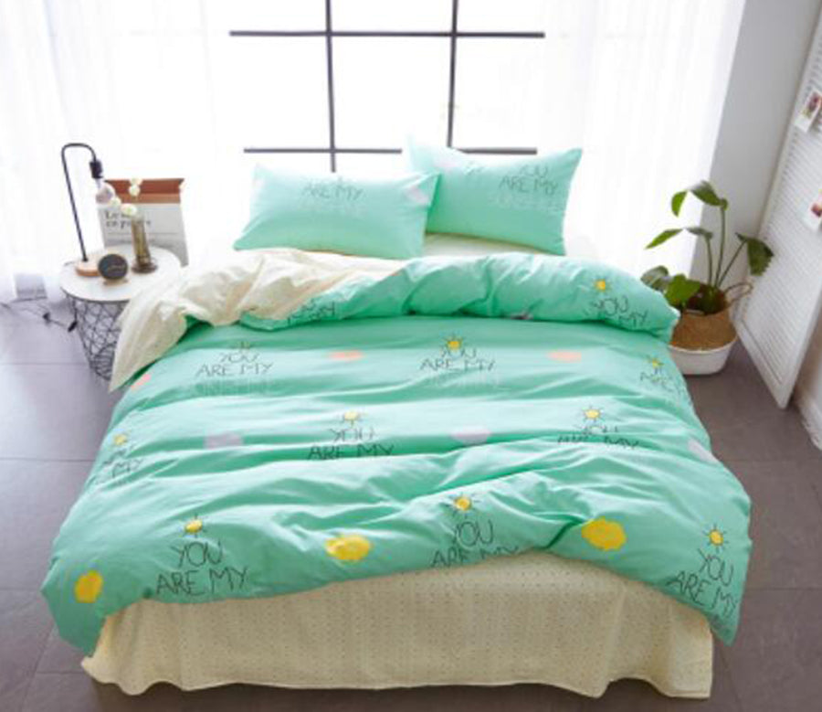 3D Mint Green Sun 20311 Bed Pillowcases Quilt