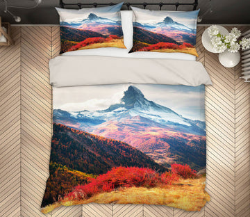 3D Mountain 15155 Bed Pillowcases Quilt
