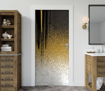 3D Gold Black 21206 Door Mural
