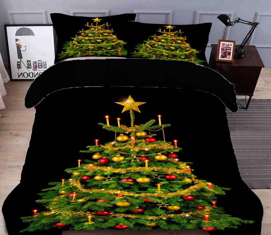 3D Christmas Tree 45113 Christmas Quilt Duvet Cover Xmas Bed Pillowcases