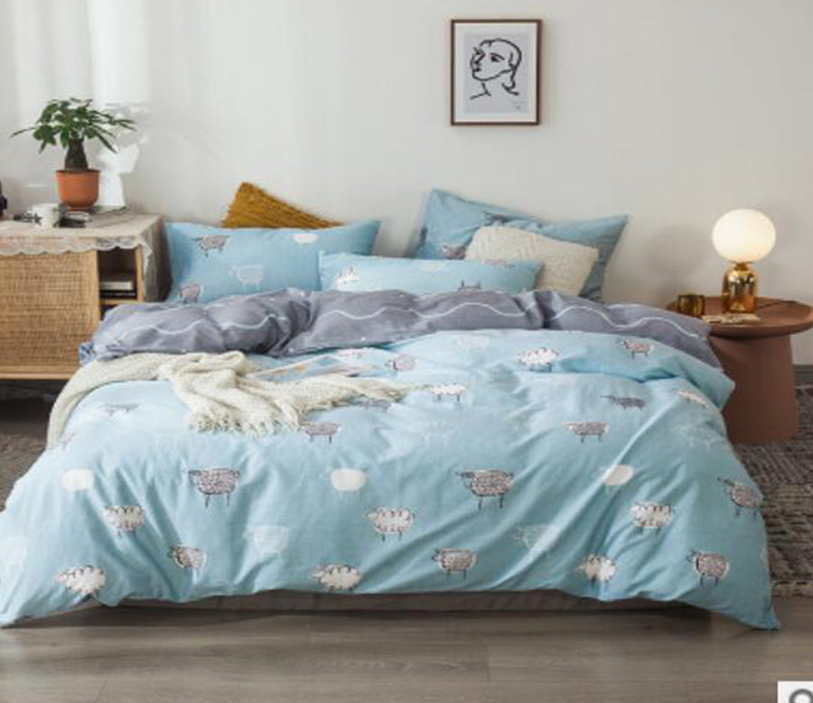 3D Light Blue 14228 Bed Pillowcases Quilt