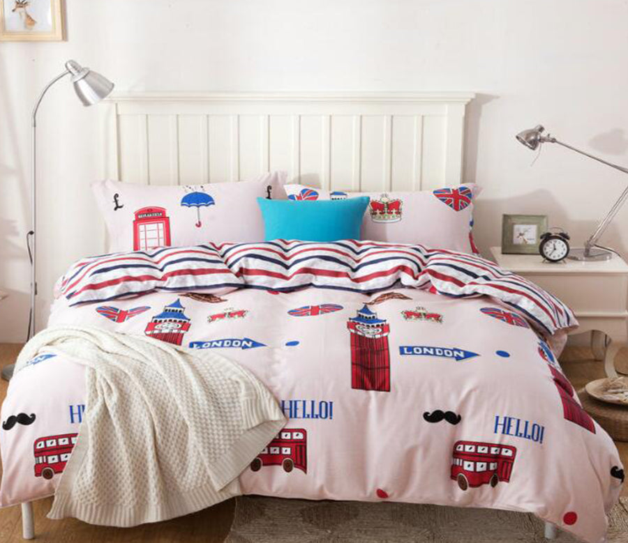 3D Bus Car 3178 Bed Pillowcases Quilt