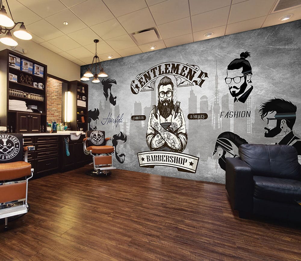 3D Focus On Hair Cutting 1467 Barber Shop Wall Murals Wallpaper AJ Wallpaper 2 