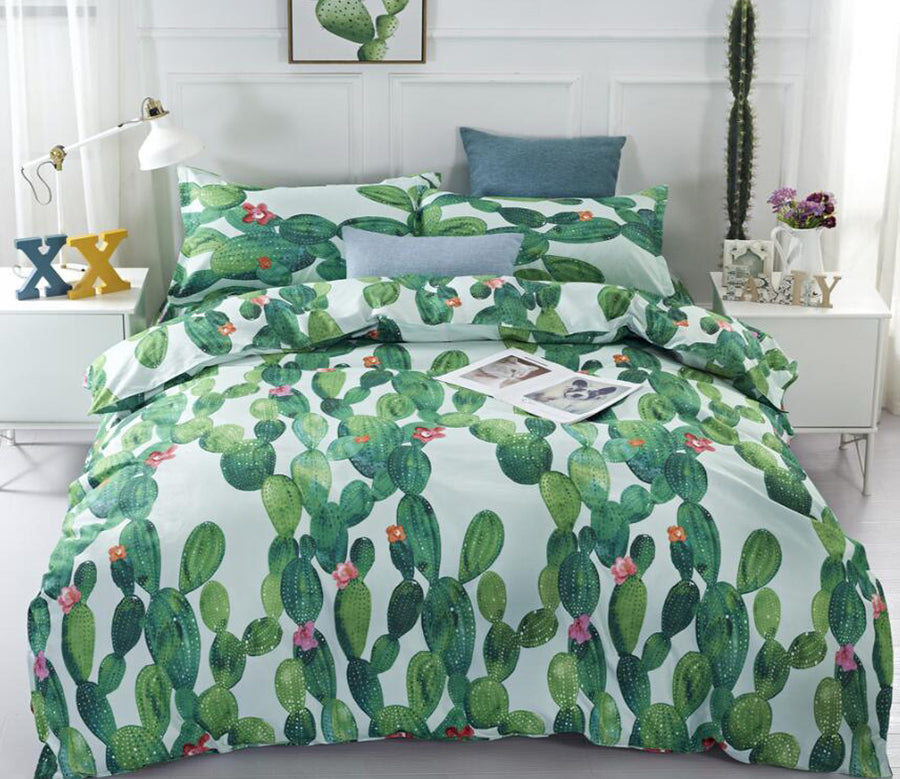 3D Cactus 6031 Bed Pillowcases Quilt