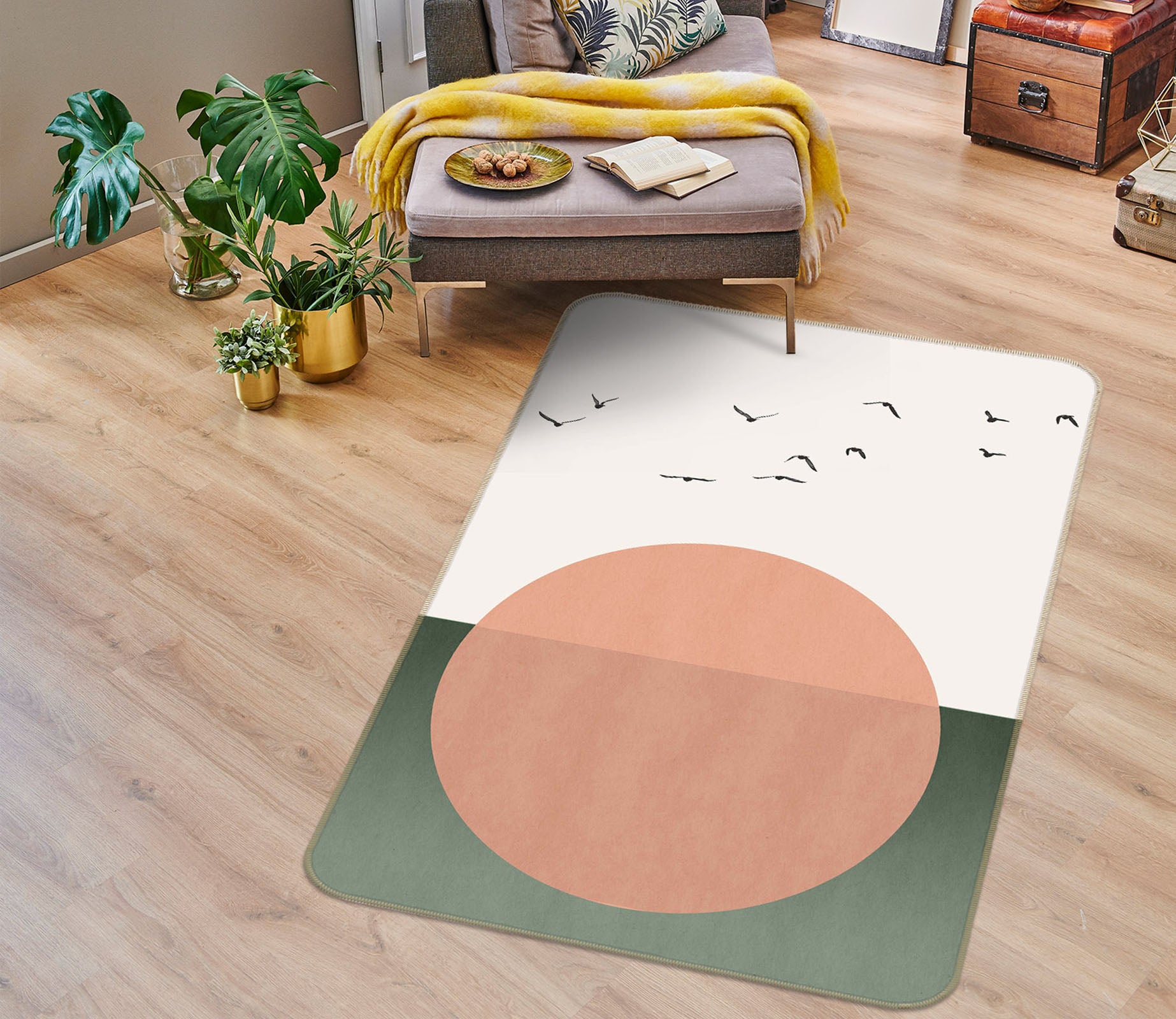 3D Rising Sunrise 84132 Boris Draschoff Rug Non Slip Rug Mat