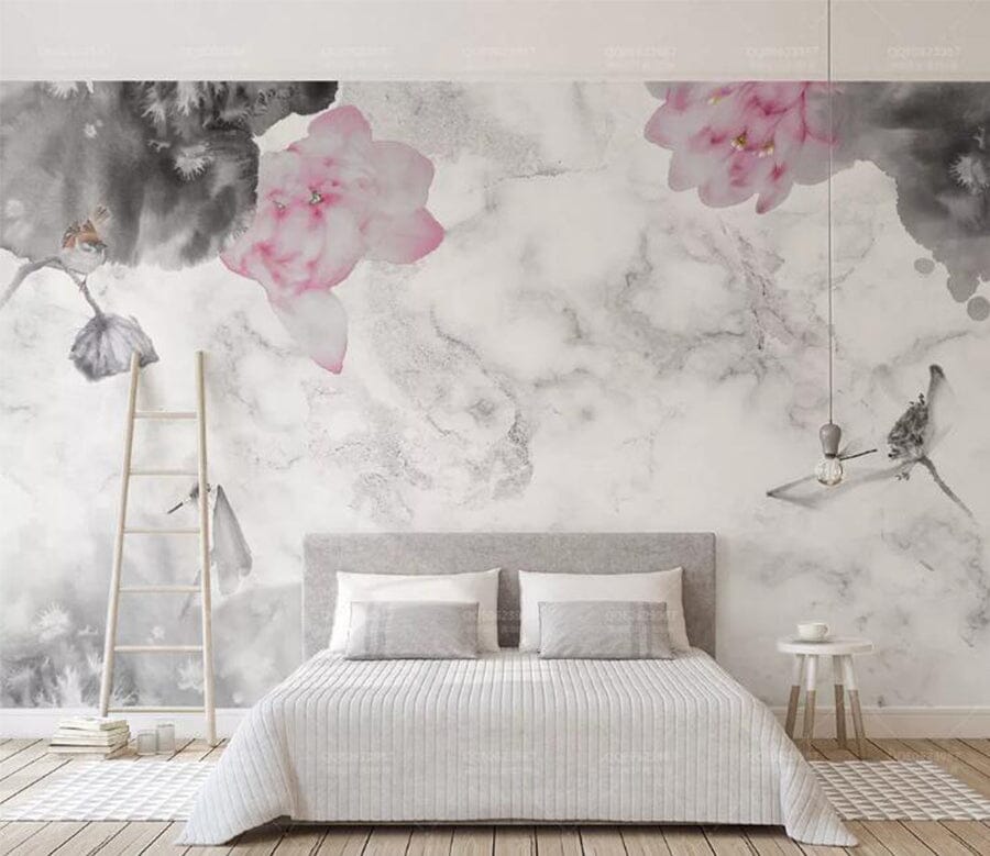 3D Painted Flowers WC207 Wall Murals Wallpaper AJ Wallpaper 2 