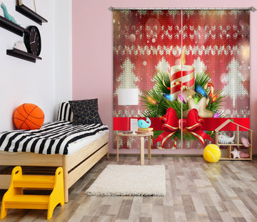 3D Candle 52019 Christmas Curtains Drapes Xmas