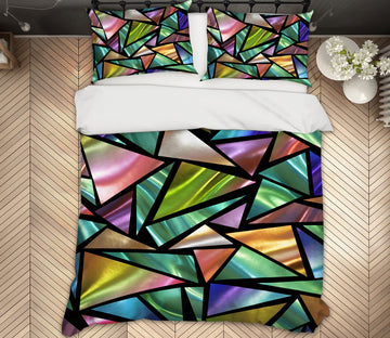 3D Triangle Block 14078 Bed Pillowcases Quilt