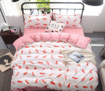 3D Carrot 4001 Bed Pillowcases Quilt