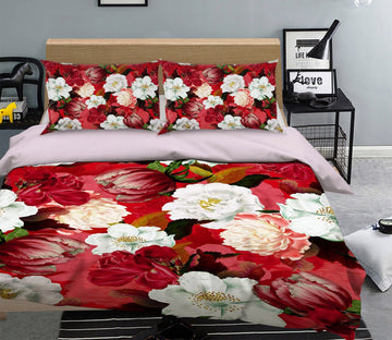3D White Flower Bloom 164 Uta Naumann Bedding Bed Pillowcases Quilt Quiet Covers AJ Creativity Home 
