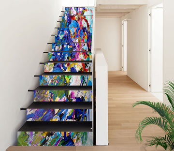3D Colorful Paint Pattern 96135 Allan P. Friedlander Stair Risers