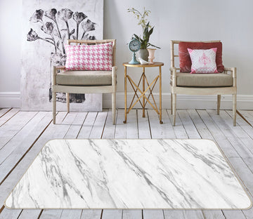 3D White Marble Pattern 27115 Non Slip Rug Mat