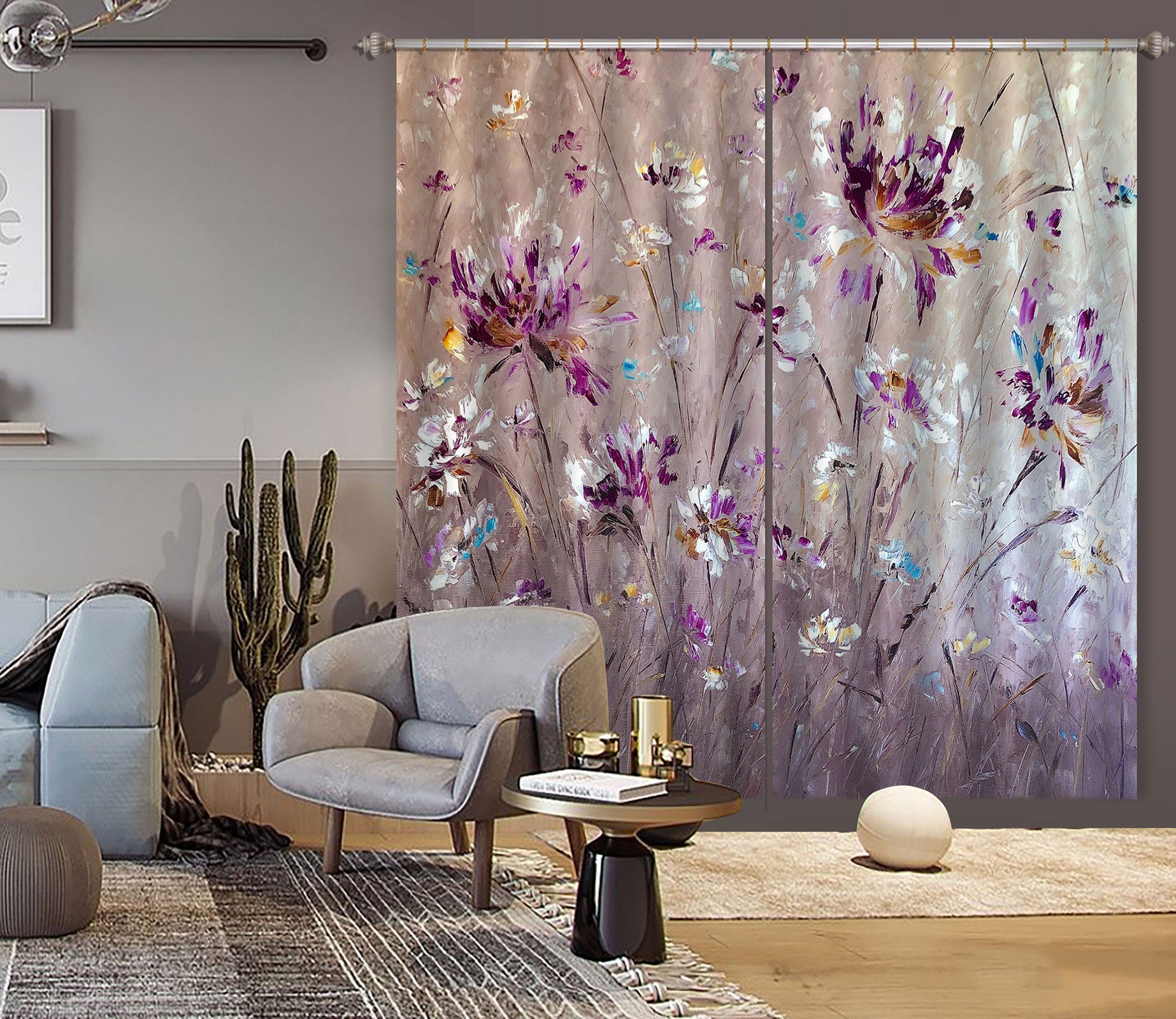 3D Cute Wildflowers 400 Skromova Marina Curtain Curtains Drapes