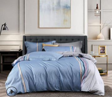 3D Light Blue 20138 Bed Pillowcases Quilt
