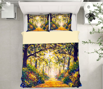 3D Woods Trail 15182 Bed Pillowcases Quilt