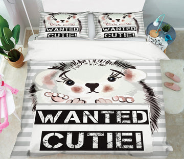 3D Hedgehog 15040 Bed Pillowcases Quilt