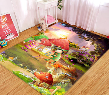 3D Mushroom Hut 66133 Non Slip Rug Mat