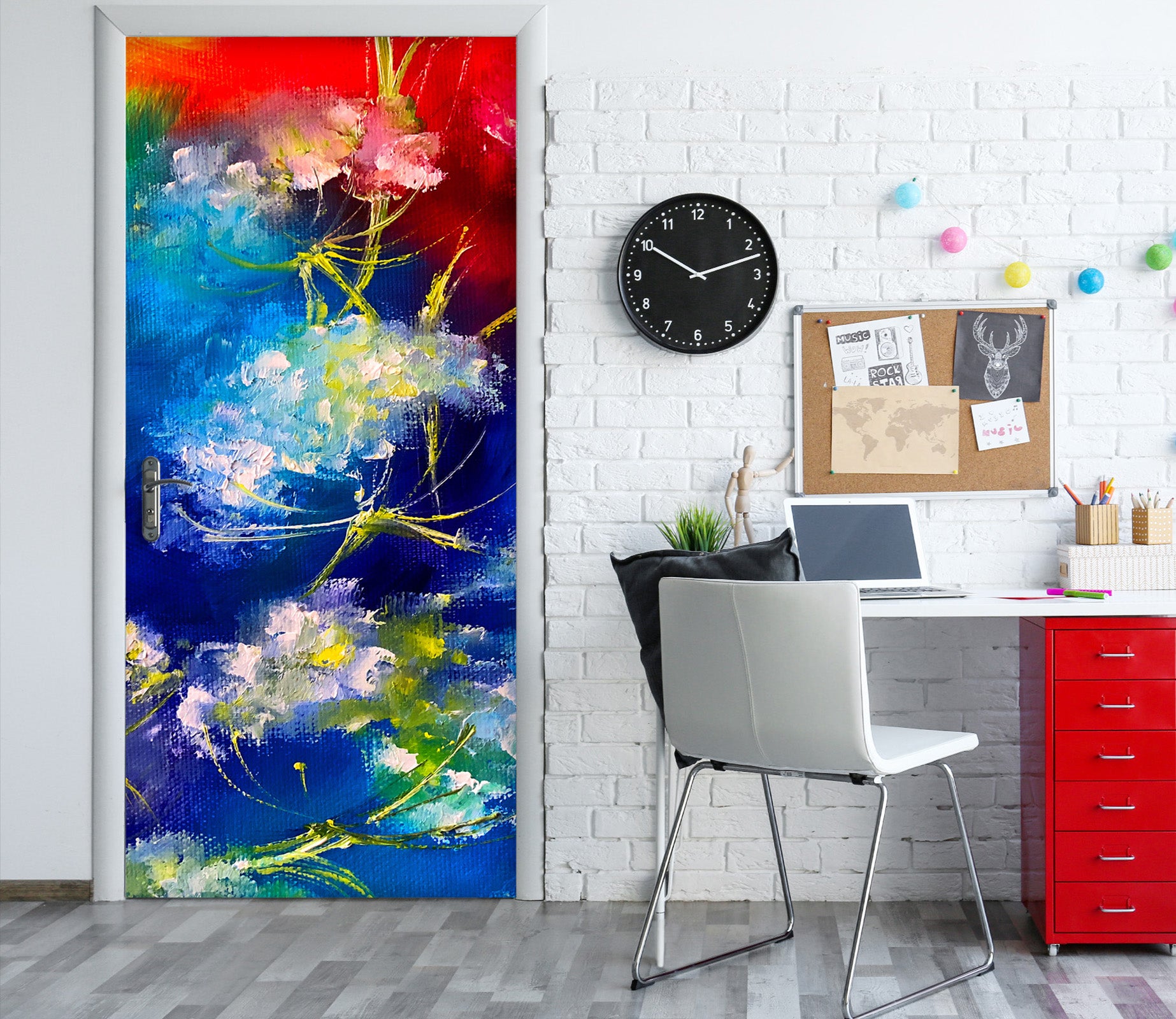 3D Art Flower 3312 Skromova Marina Door Mural