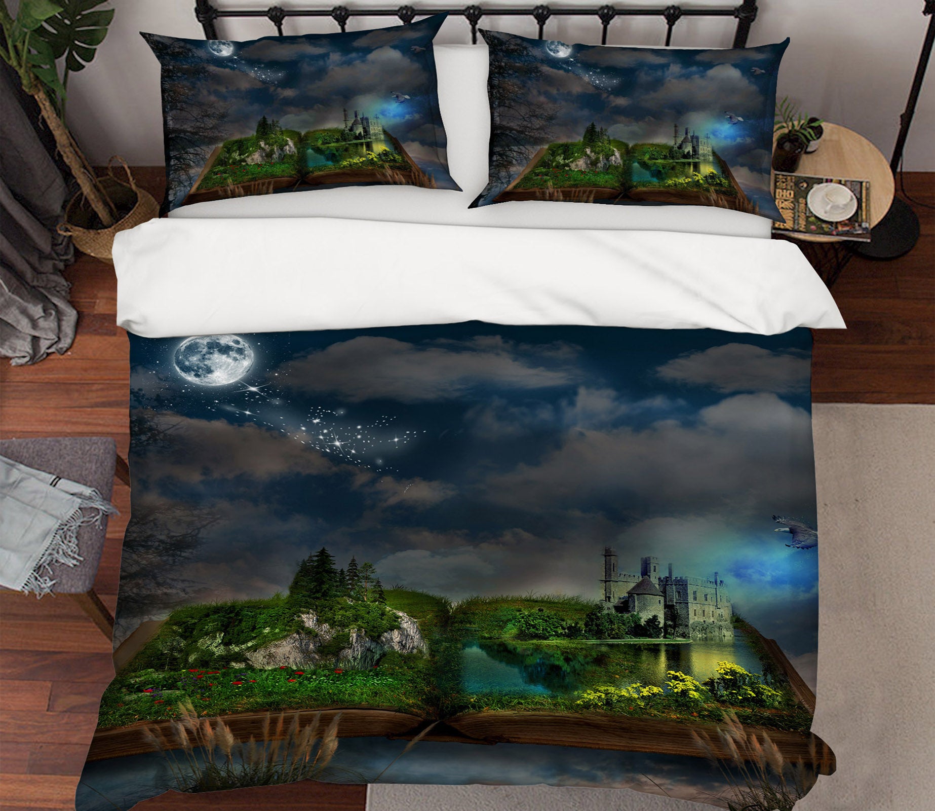 3D Moon Island 19128 Bed Pillowcases Quilt