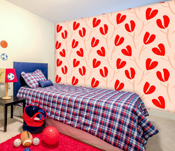 3D Red Heart Petals 12048 Kashmira Jayaprakash Wall Mural Wall Murals