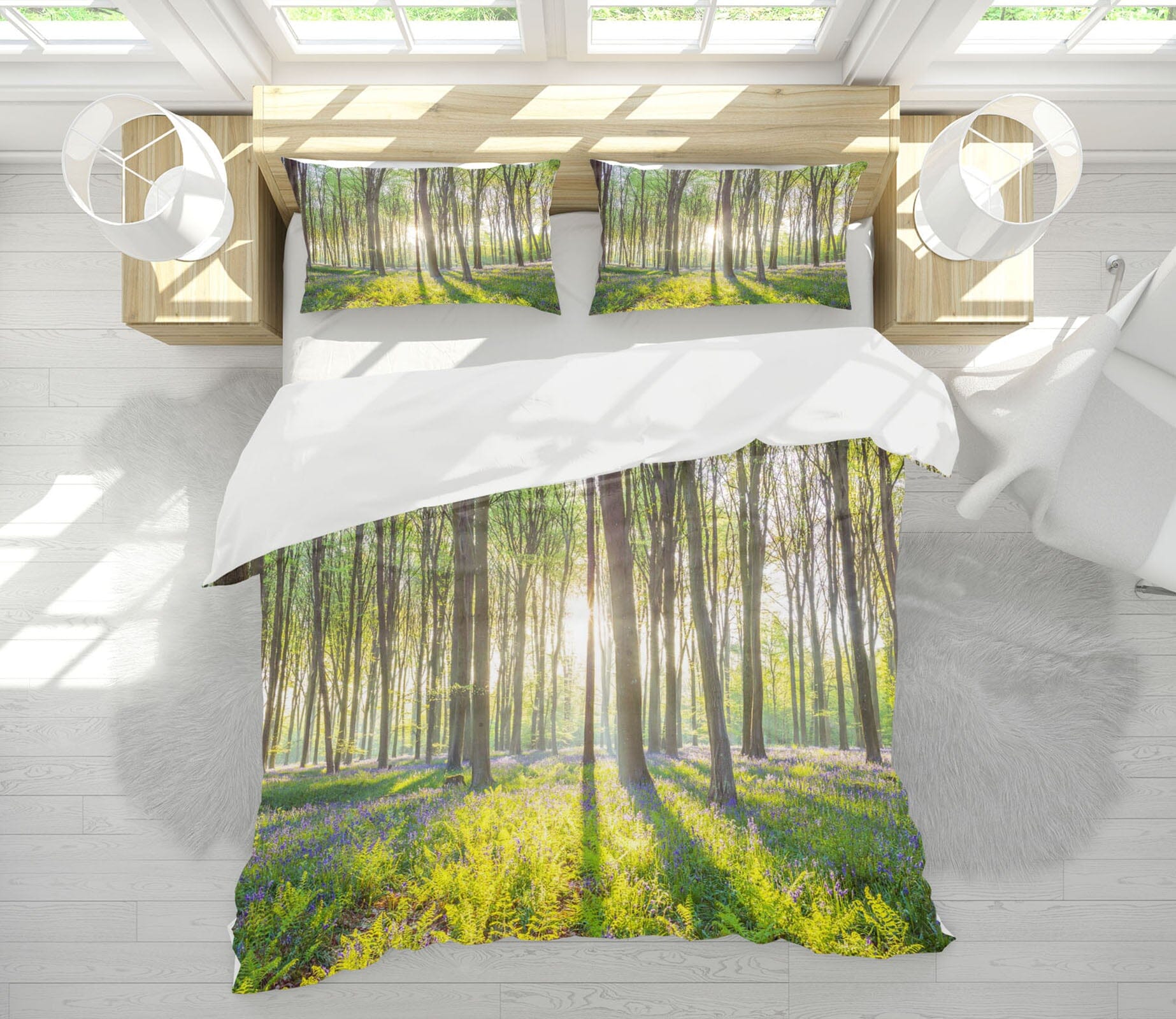 3D Sunshine Forest 2022 Assaf Frank Bedding Bed Pillowcases Quilt Quiet Covers AJ Creativity Home 