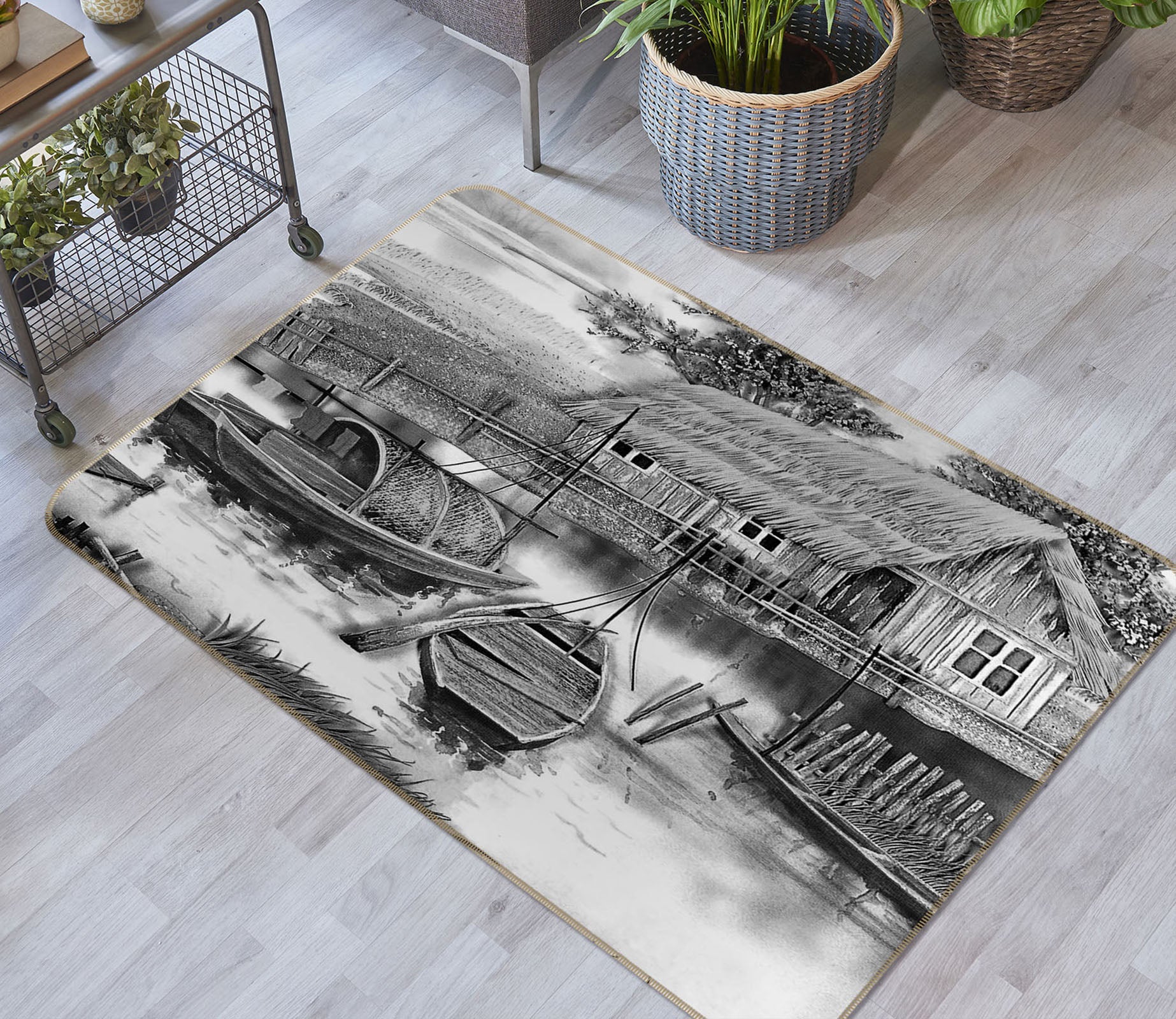 3D Ferry River 32013 Non Slip Rug Mat