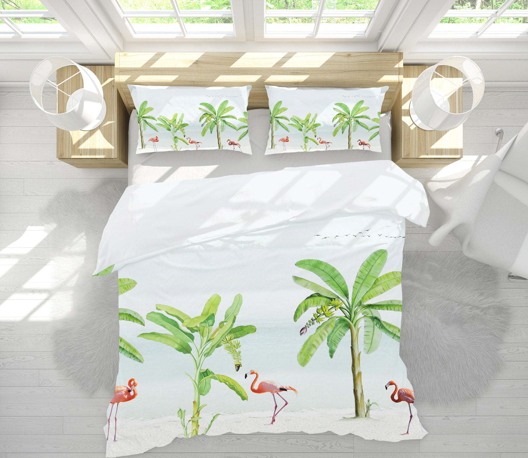 3D Banana Tree 12094 Bed Pillowcases Quilt