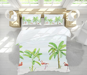 3D Banana Tree 12094 Bed Pillowcases Quilt