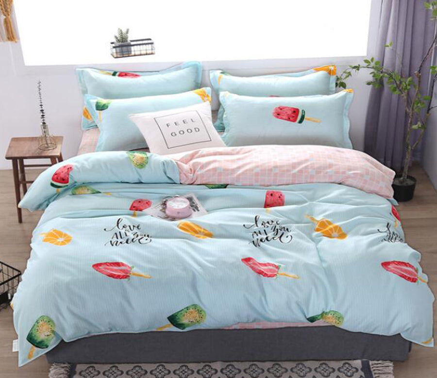 3D Kiwi Strawberry Popsicles 13076 Bed Pillowcases Quilt