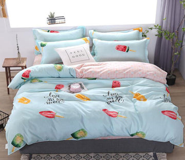 3D Kiwi Strawberry Popsicles 13076 Bed Pillowcases Quilt