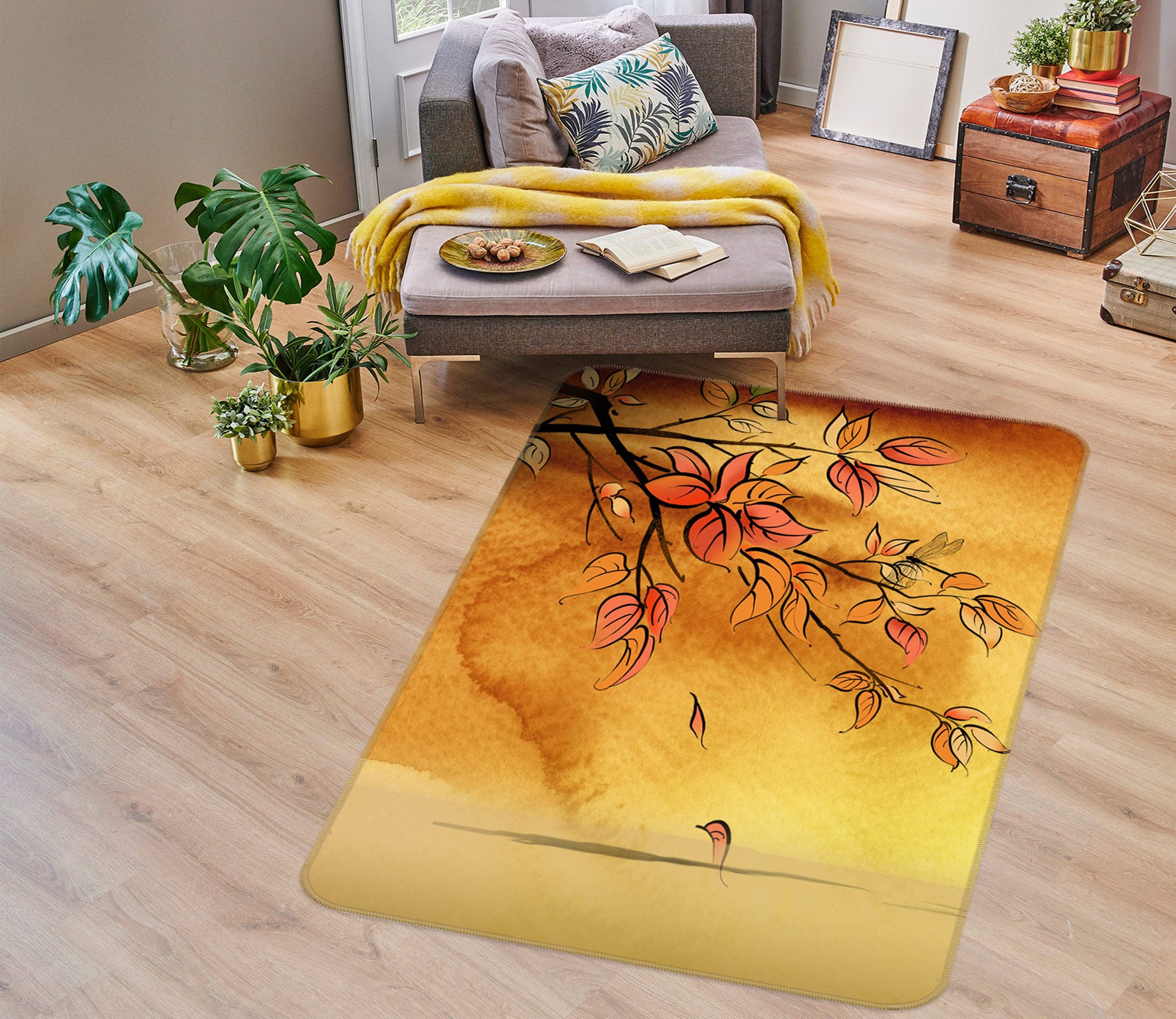 3D Branches 76185 Non Slip Rug Mat